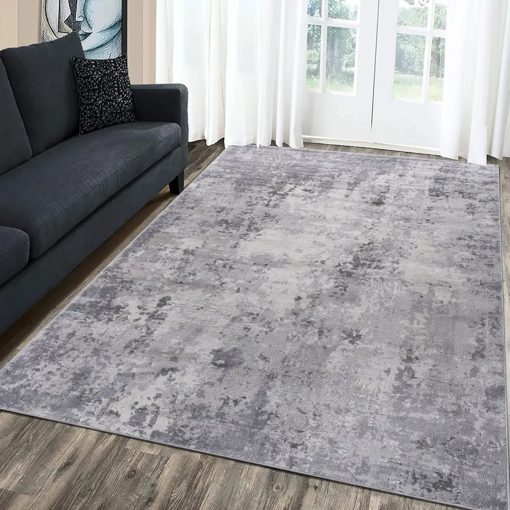 Marfi - 8' X 10' Abstract Area Rug - Buoyant Gray