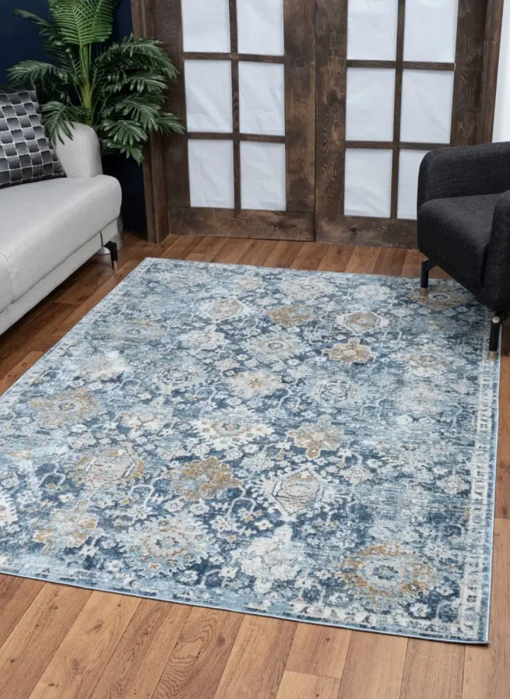 Noble - 5'3" X 7'3" Area Rug - Azure