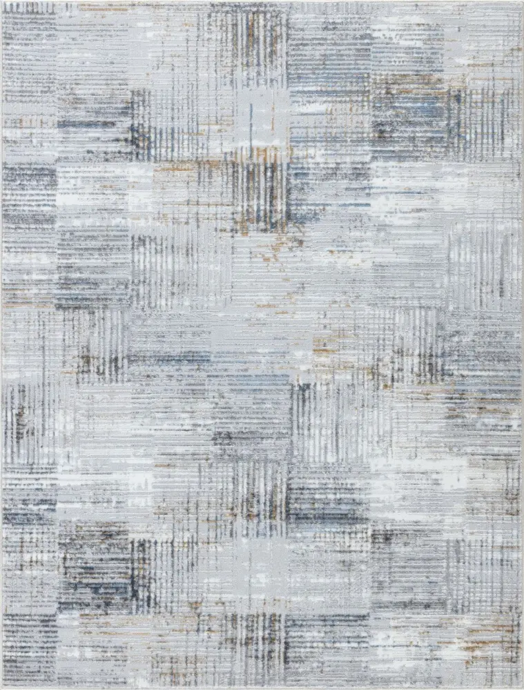 Nova - 7'10" X 9'10" Area Rug - Various, Light Gray
