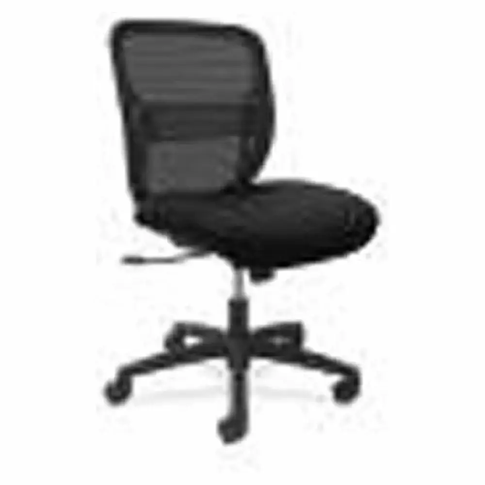 HON Gateway Mid Back Armless Task Chair Black Supports 250 lbs