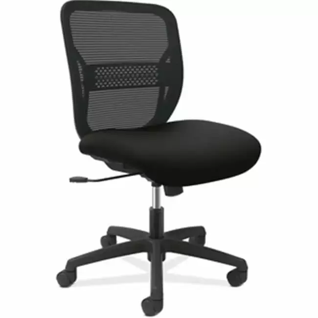 Gateway Armless Mid-Back Task Chair Black Frame 38.3 x 25.8 x 25.8 Inches SeatSolutions