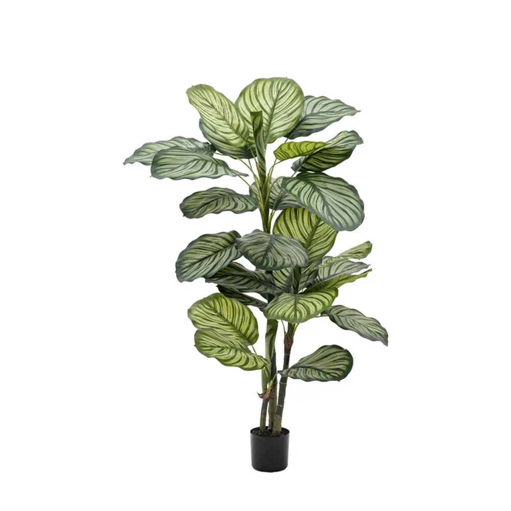 Potted Faux Calathea Leaf Tree Roomy
