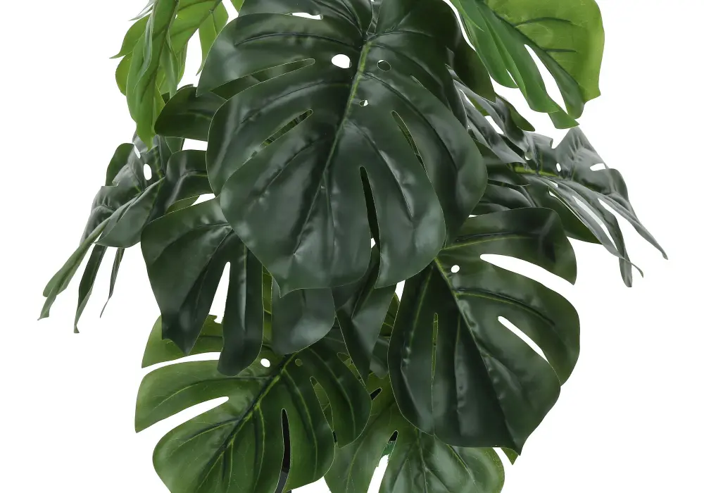 24" Tall, Artificial Plant, Monstera, Indoor, Faux, Fake, Table, Greenery, Potted, Real Touch, Decorative - Green / Ebony