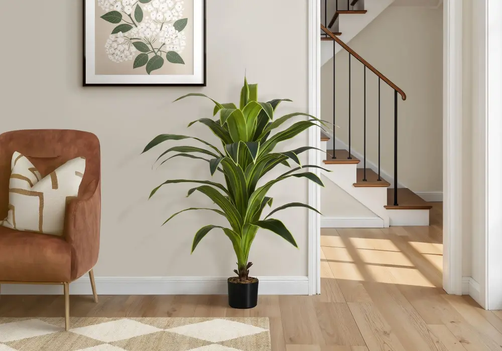 47" Grande, Artificial Plant, Dracaena Tree, Indoor, Faux, Fake, Floor, Greenery, Potted, Real Touch, Decorative - Green /...