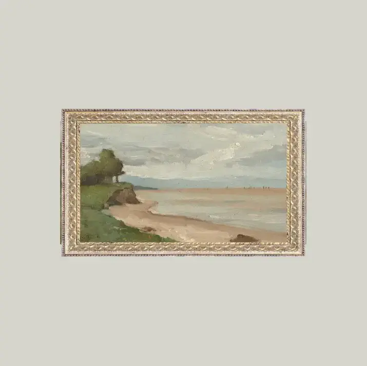 Beach Near Etretat Floating Frame