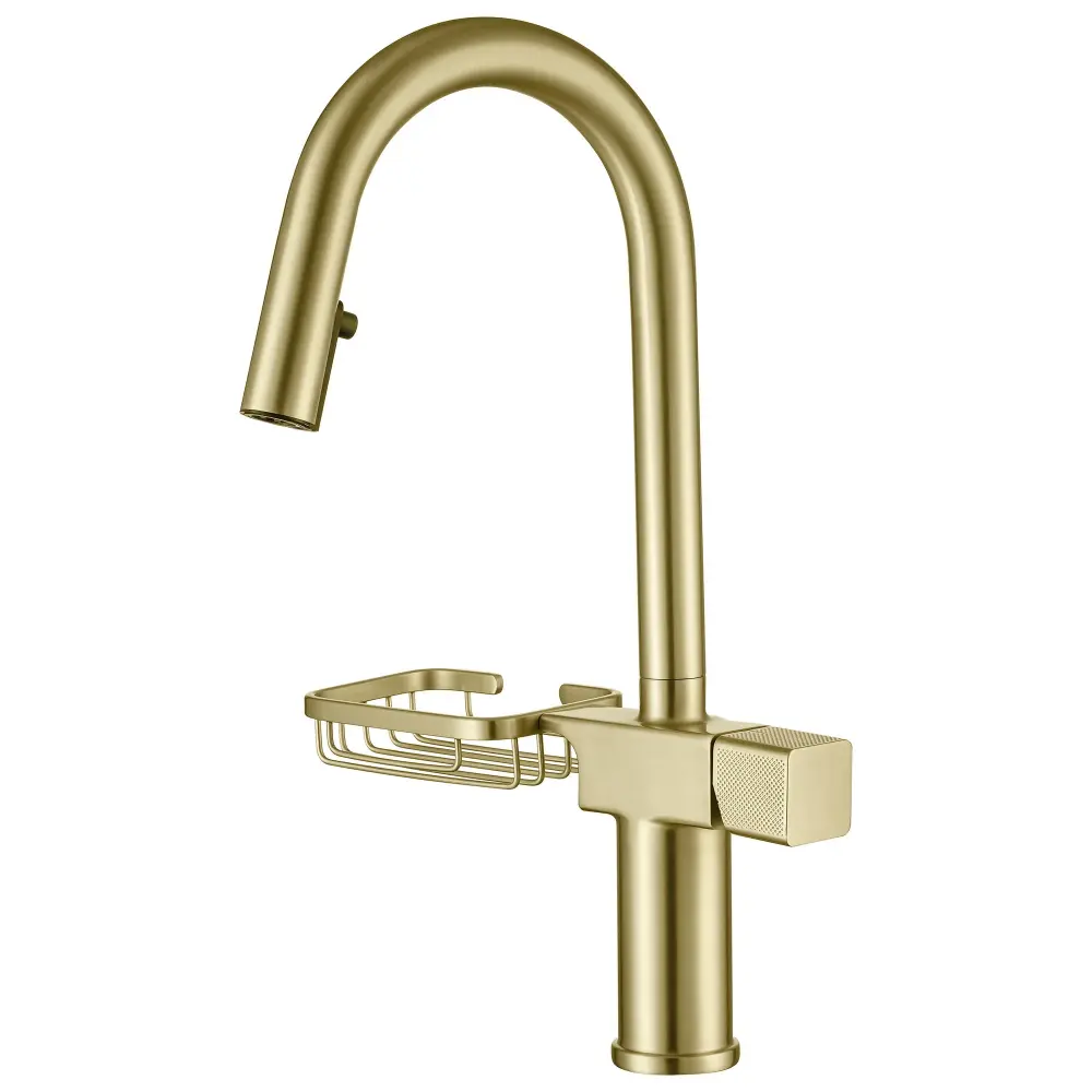 Cincosky - High Arc Pull Down Kitchen Faucet, Singular Hole Ages 12+