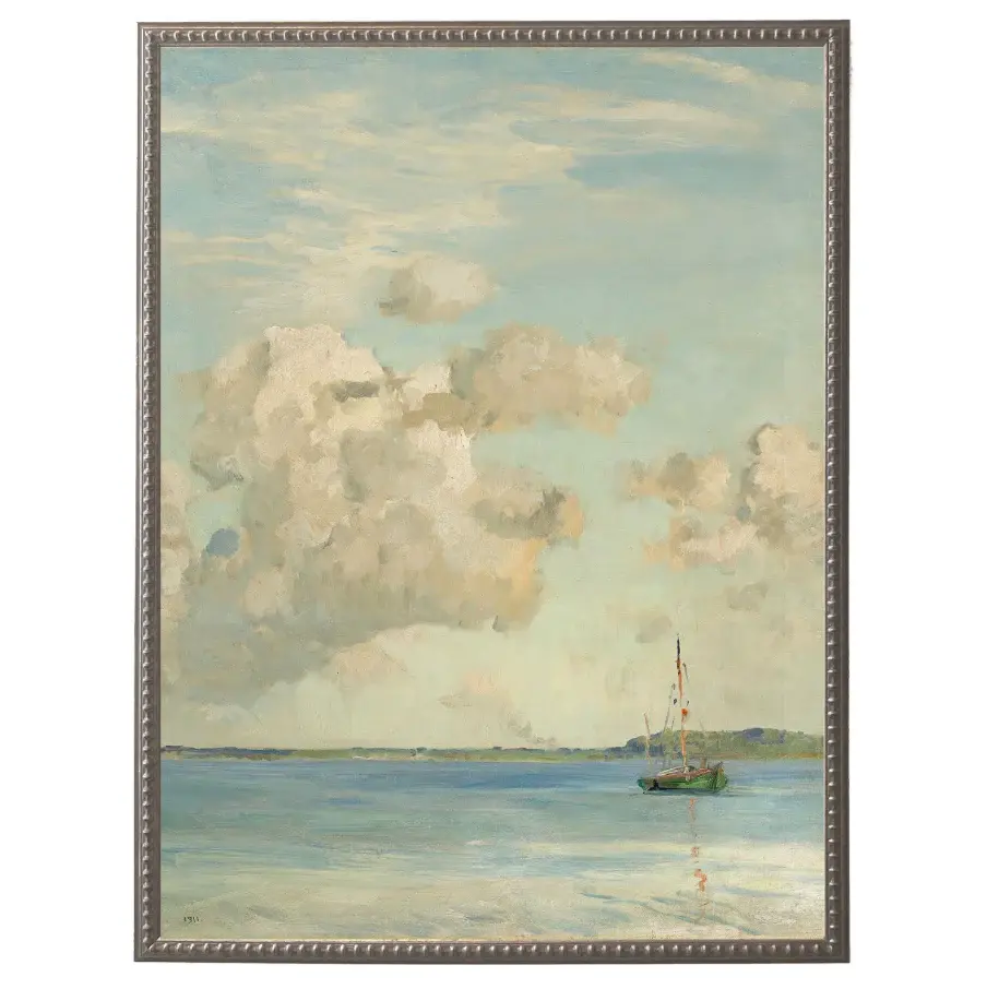 Evening Clouds - Framed Canvas Print