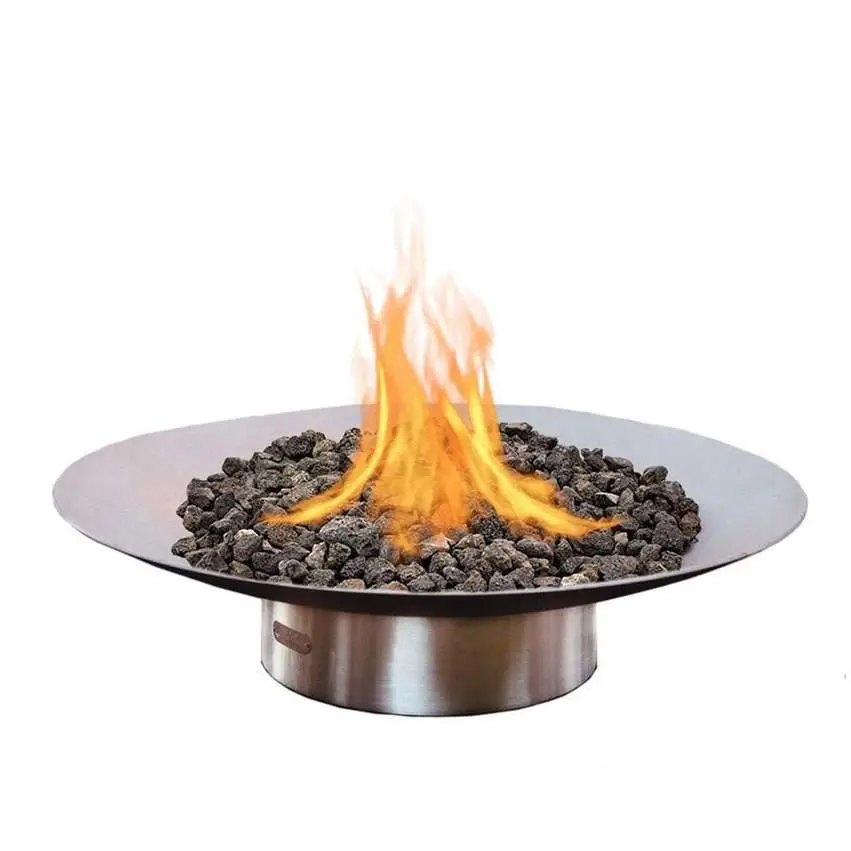Fire Pit Art - Bella Vita 58" Carbon Hardened Fire Pit
