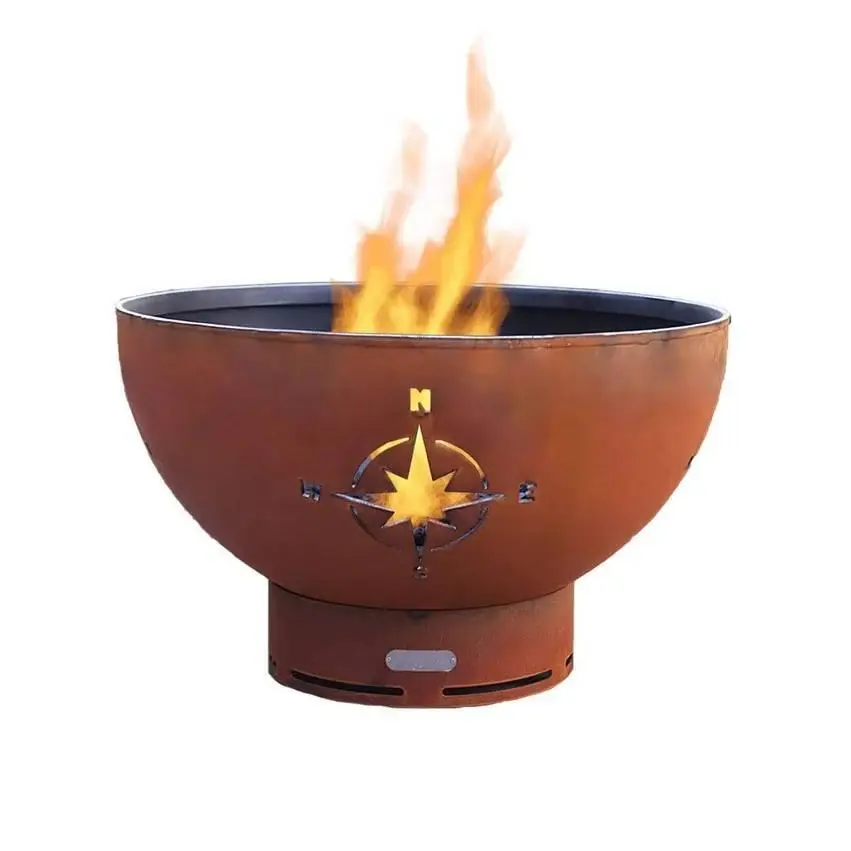 Fire Pit Art - Navigator 36" Carbon Metal Fire Pit