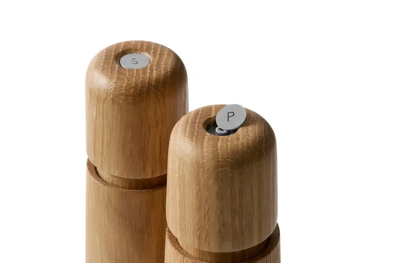 Framed Canvas Stockholm Salt/Pepper, 7" Oak