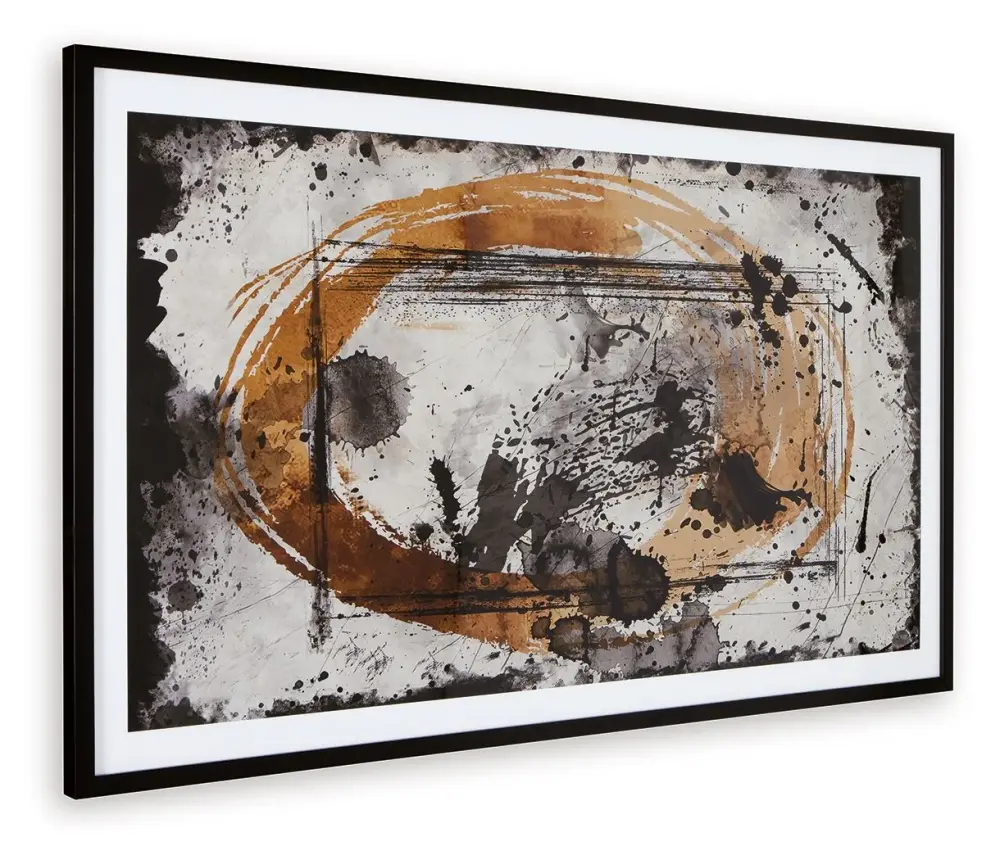 Hand-Painted Original Clefting - Wall Art - Charcoal / Caramel / Tan
