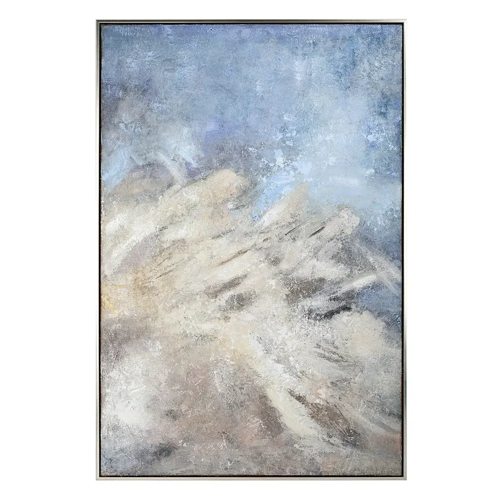 Large Scale Windswept Heavy Patterned Framed Canvas Wall Art