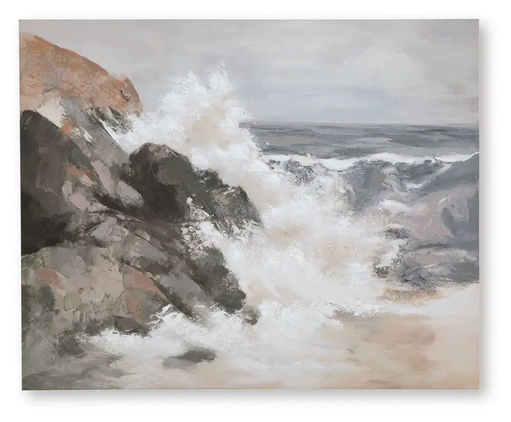 Large Scale Worthner - Wall Art - Tan / Graphite / White