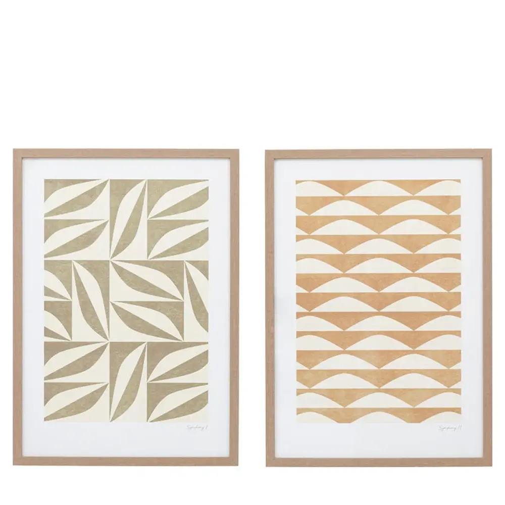 Symphony Framed Art - Portable Wood Frame Living Room Decor