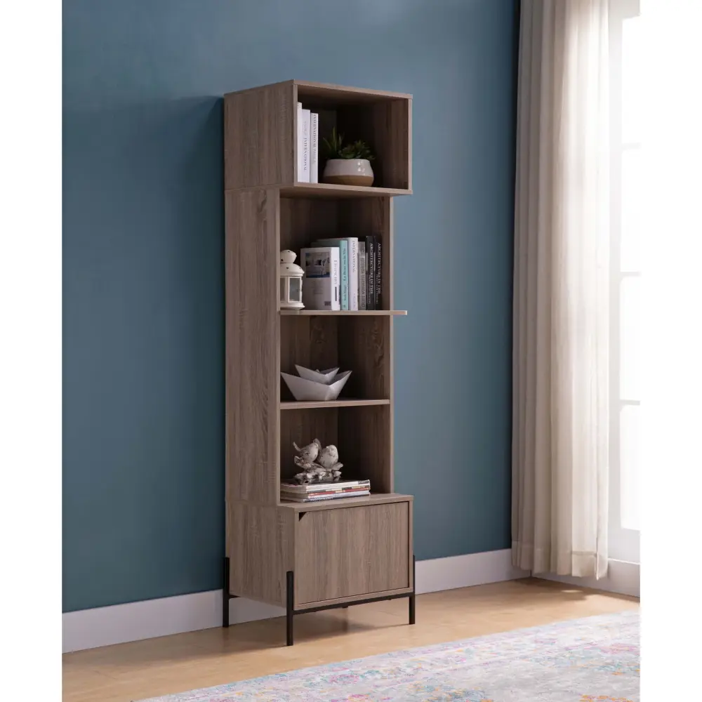Bakers Rack, Kitchen Display Storage Cabinet - Shadowy Taupe