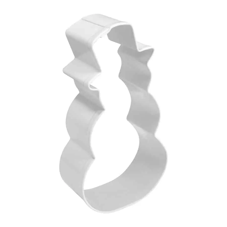 Snowman W/ Top Hat Cookie Cutter alabaster, 4")
