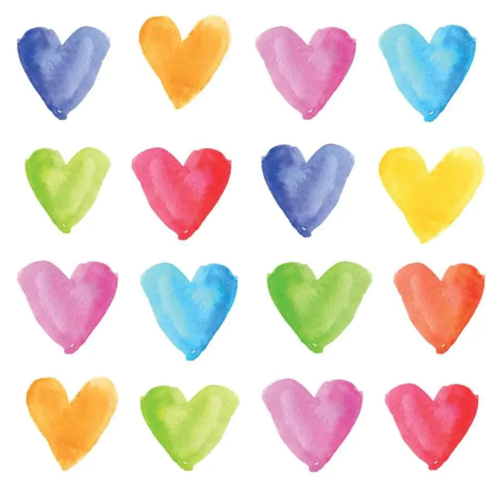 Aquarell Hearts Beverage Napkins