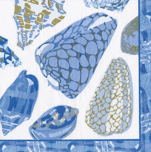 Coquillage Azure Napkin Cocktail- 20 Per Package