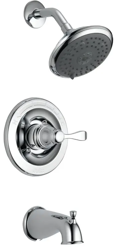 Delta Porter Series 144984 Tub and Shower Trim, Brass, Shiny metal Plated