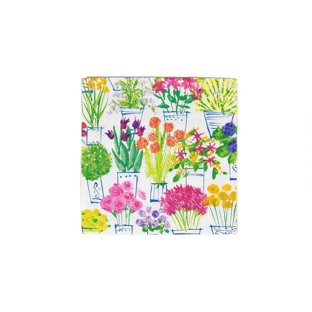 Flower Market Cocktail Napkins - 20 Per Package