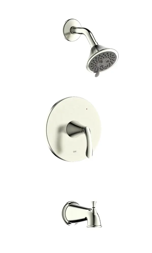 Arts et Metiers Single Handle, Tub and Shower Trim Adjust Rough- Valve Brushed Nickel - MFF-AMTS-BN