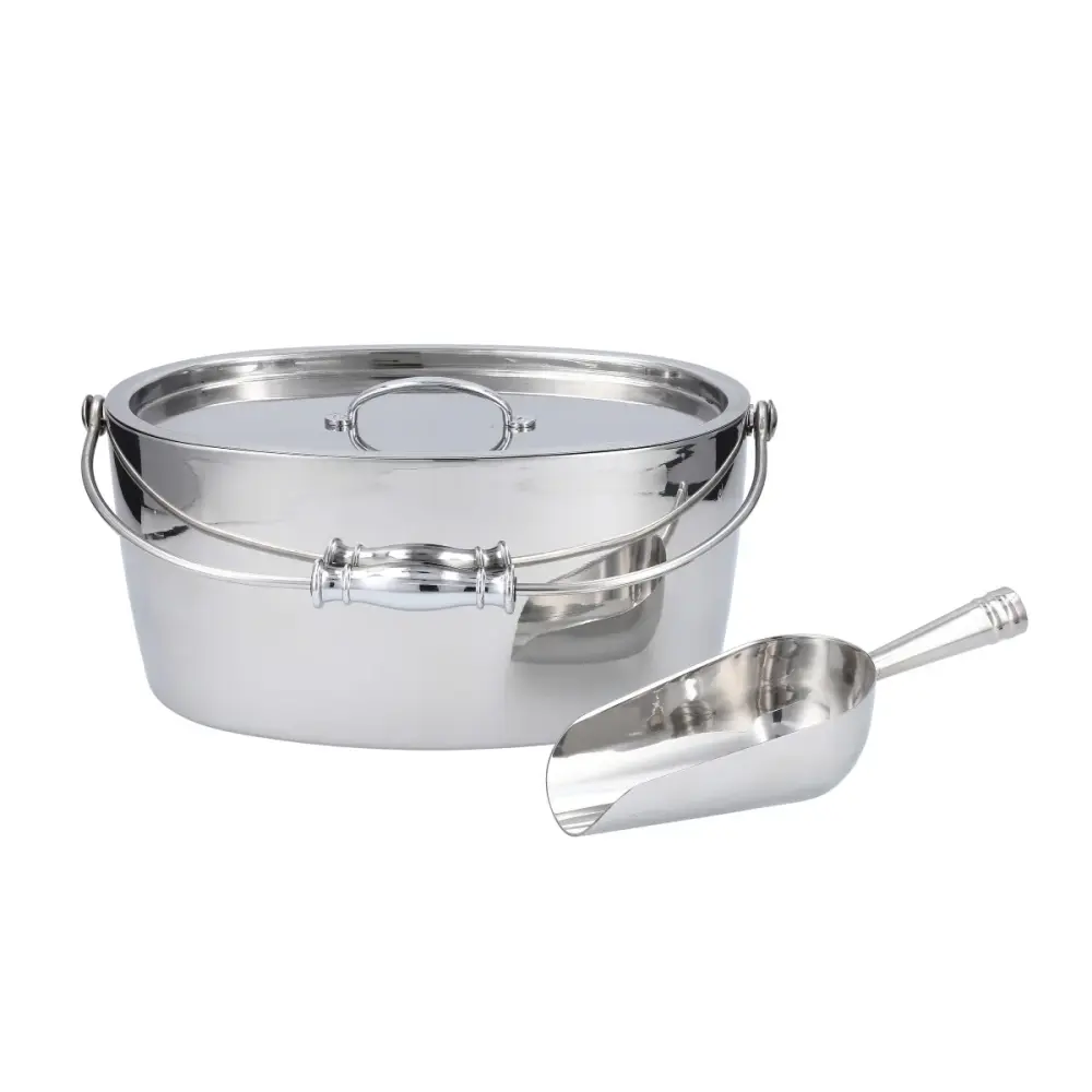Crafthouse Signature Collection Oval Ice Bucket W/Scoop 12x5.25"