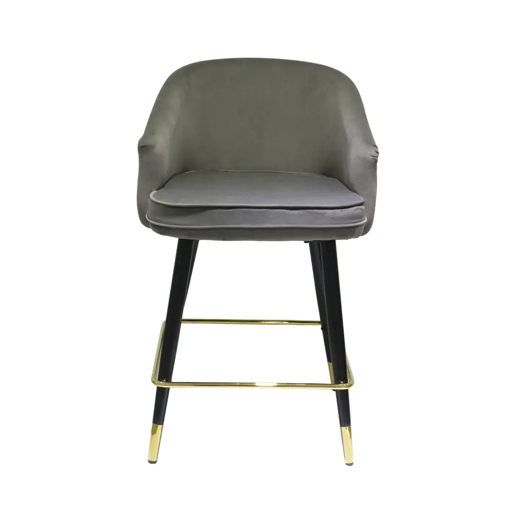 Modrest Elliot - Contemporary Grey & Black/Gold Dining Bar Stool place 2)
