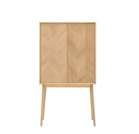 Milano Cocktail Cabinet - Oak Solid Oak Wood