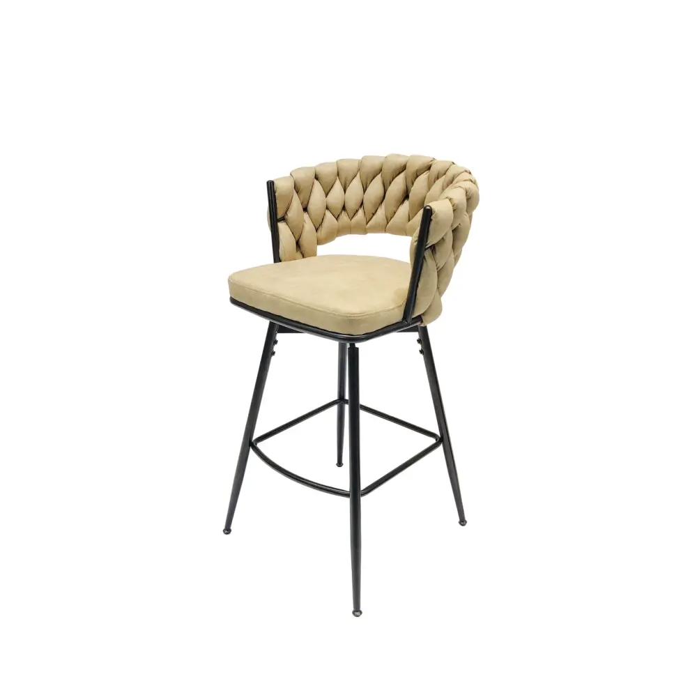 Bar Stool 360 Spin Back Footrest