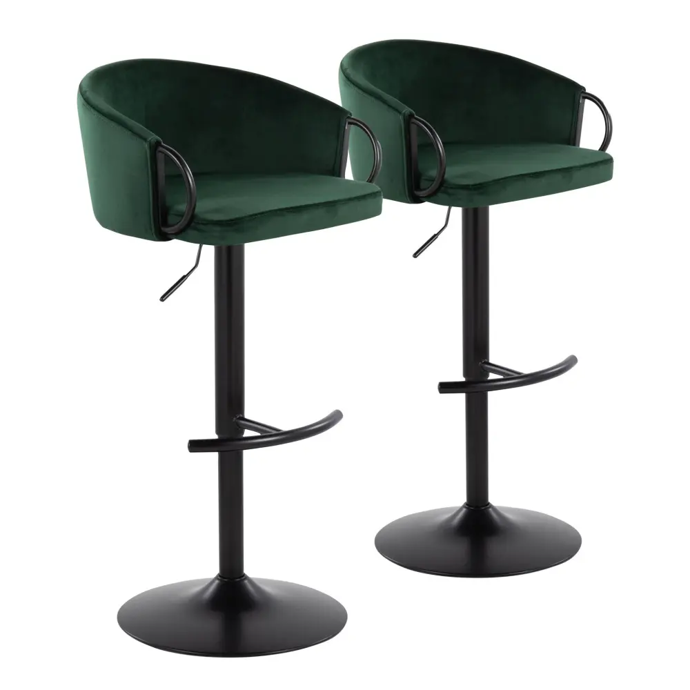Claire - Contemporary Modifiable Barstool Swivel Rounded T Footrest (Set 2)