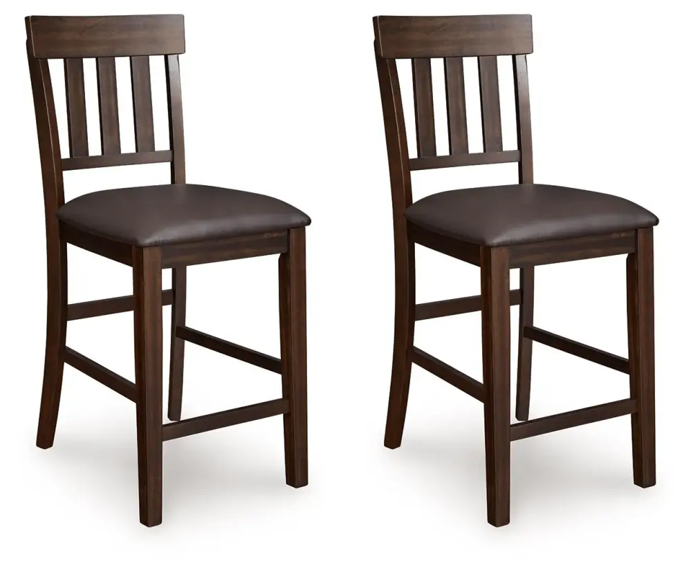 Haddigan - Upholstered Barstool place 2) - Dark Brown