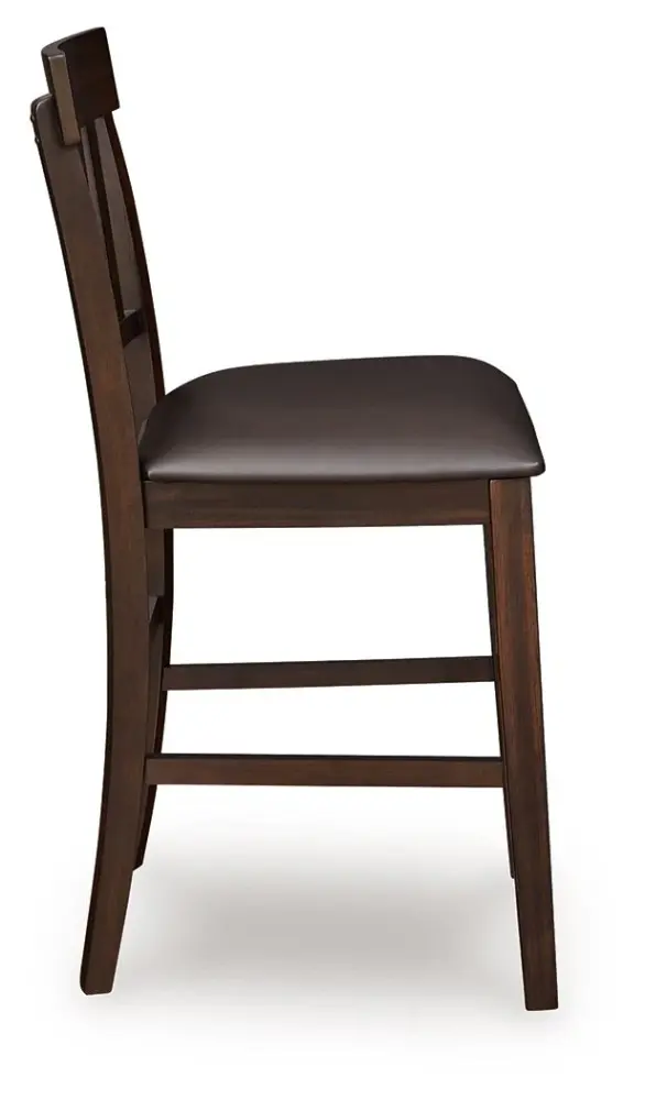 Haddigan - Upholstered Barstool place 2) - Dark Brown