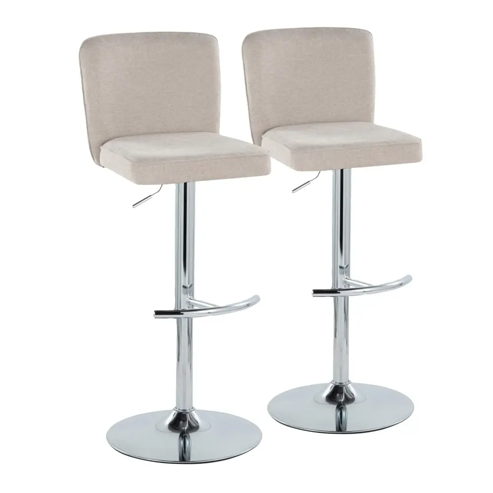 Henry - Contemporary Adjustable Barstool Swivel & Rounded T Footrest place 2)