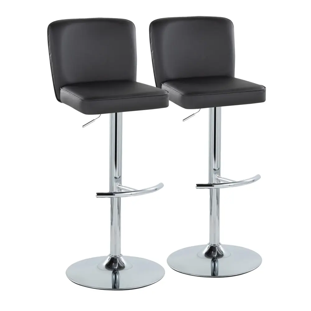 Henry - Contemporary Adjustable Barstool Swivel & Rounded T Footrest place 2)