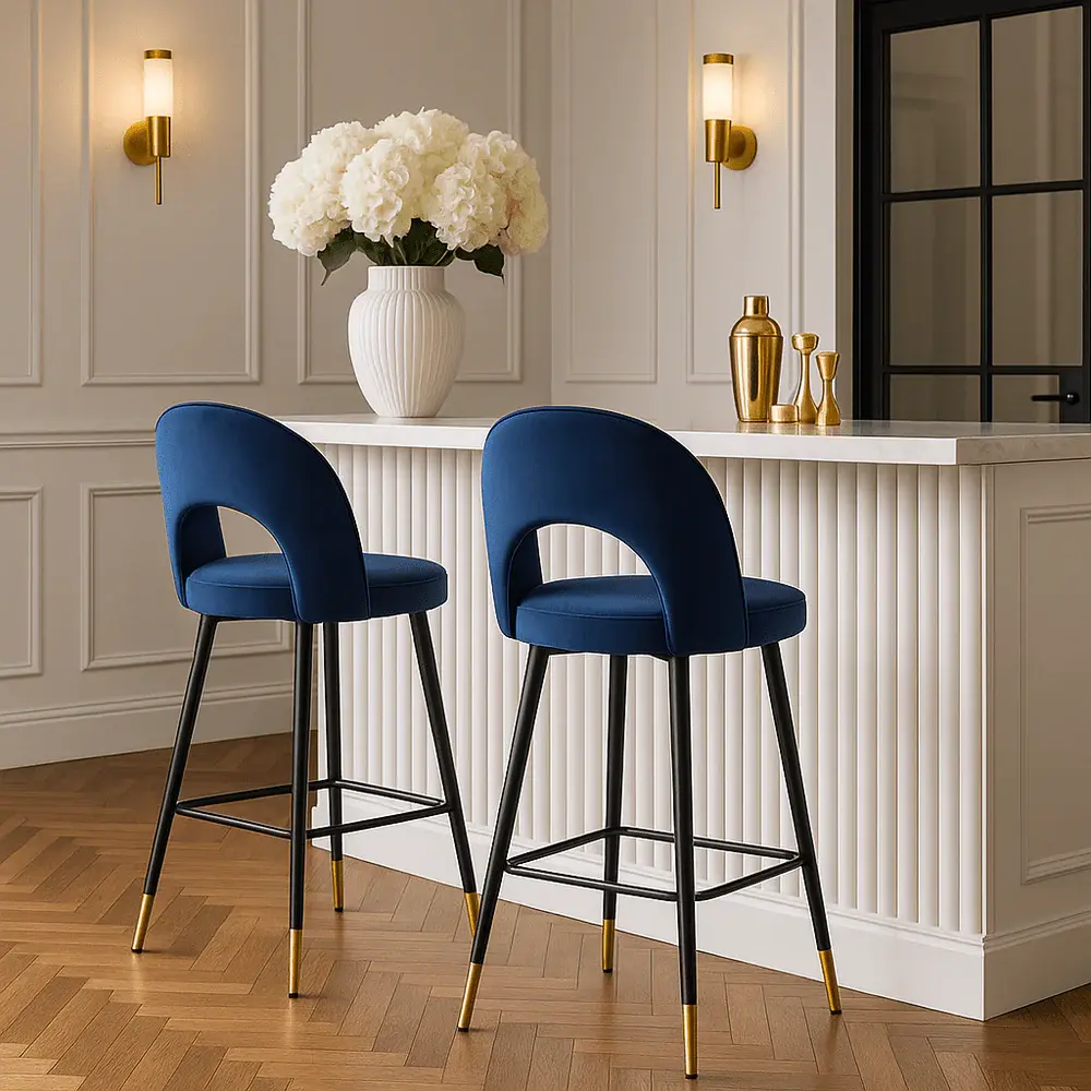 Hoxton Bar Stool - Azure