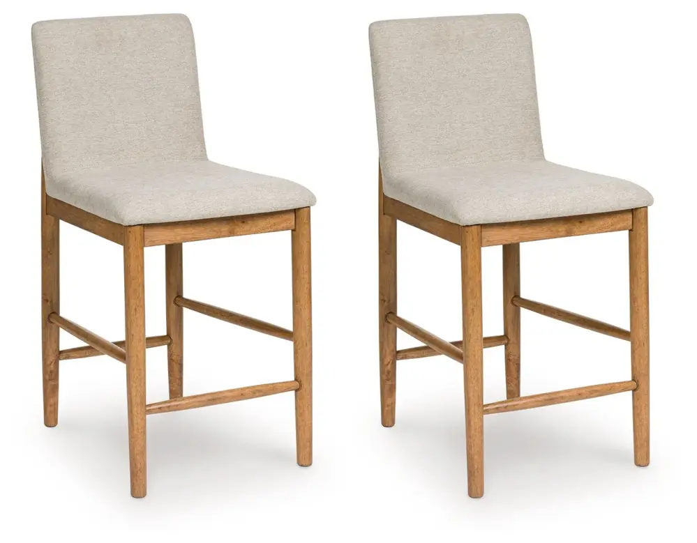 Industrial Style Isanti - Upholstered Barstool (Set 2) - Airy Brown