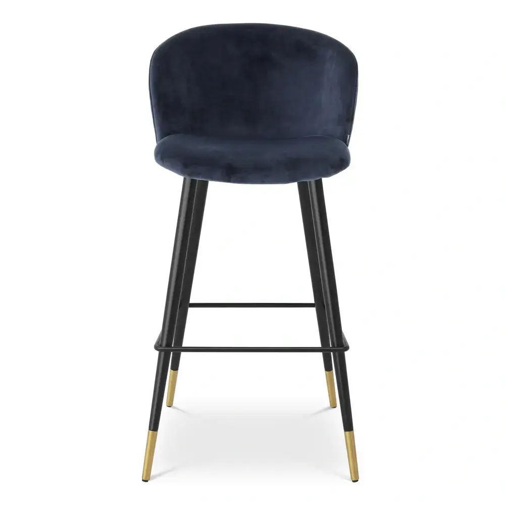 Premium Home Bar Volante Bar Stool - Savona Midnight Indigo Velvet