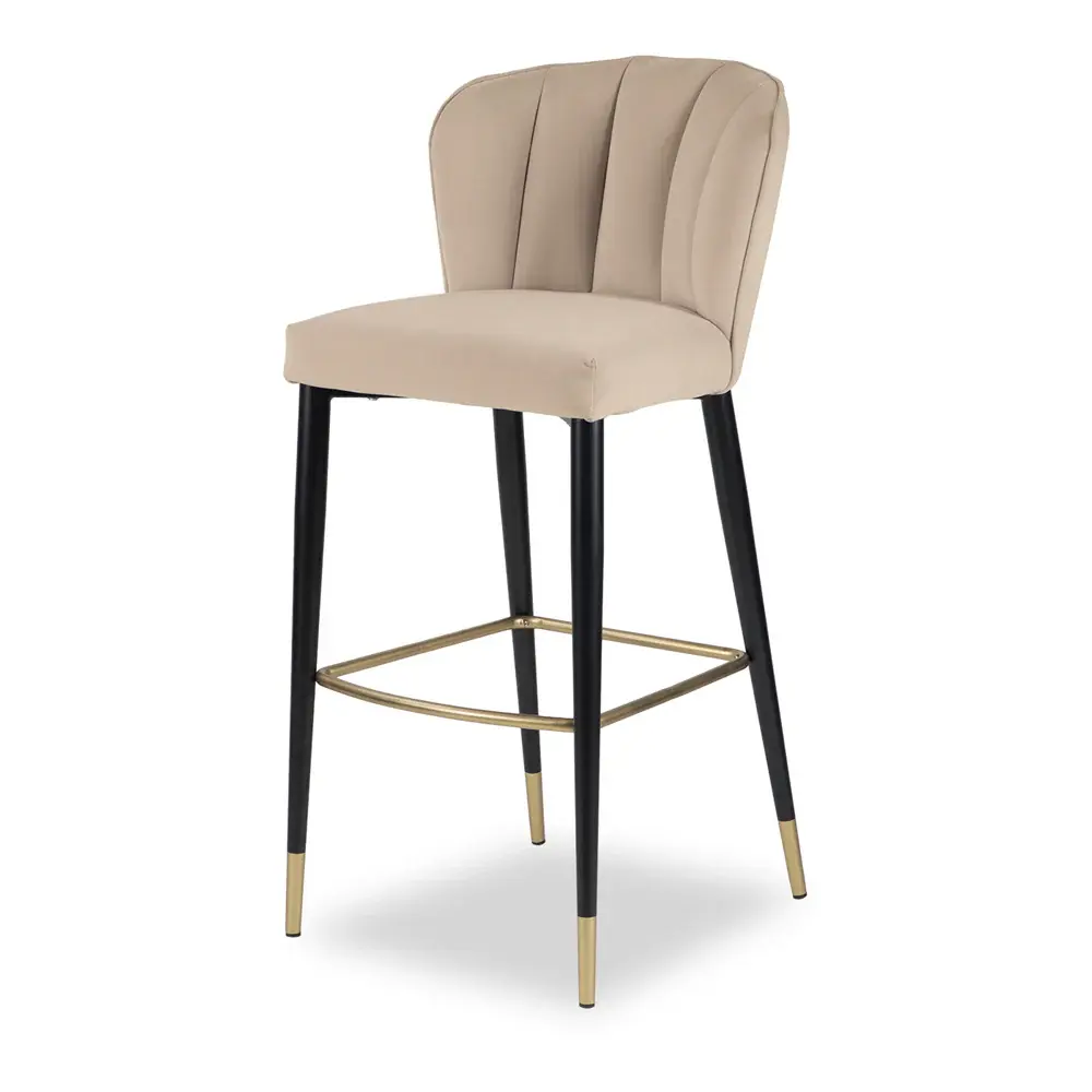 Rustic Wood Maya Bar Stool - Kaster Mushroom