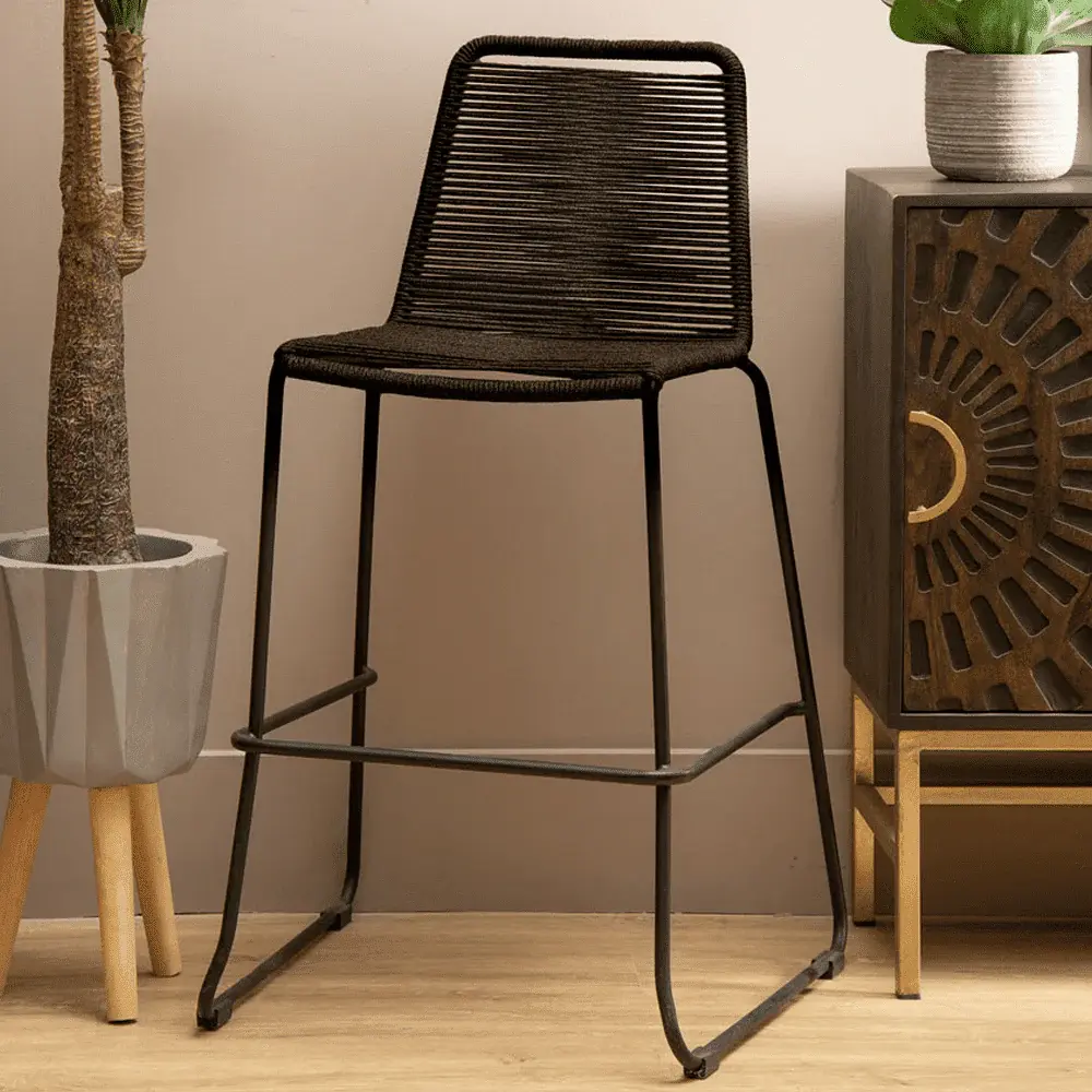 Steph Rope Bar Stool - Midnight LED Lighting