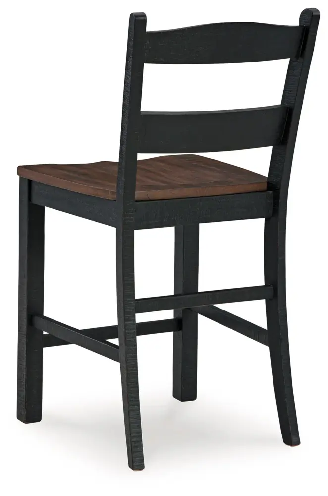 Valebeck - Barstool (Set 2) - Black / Taupe 60 Inch Bar