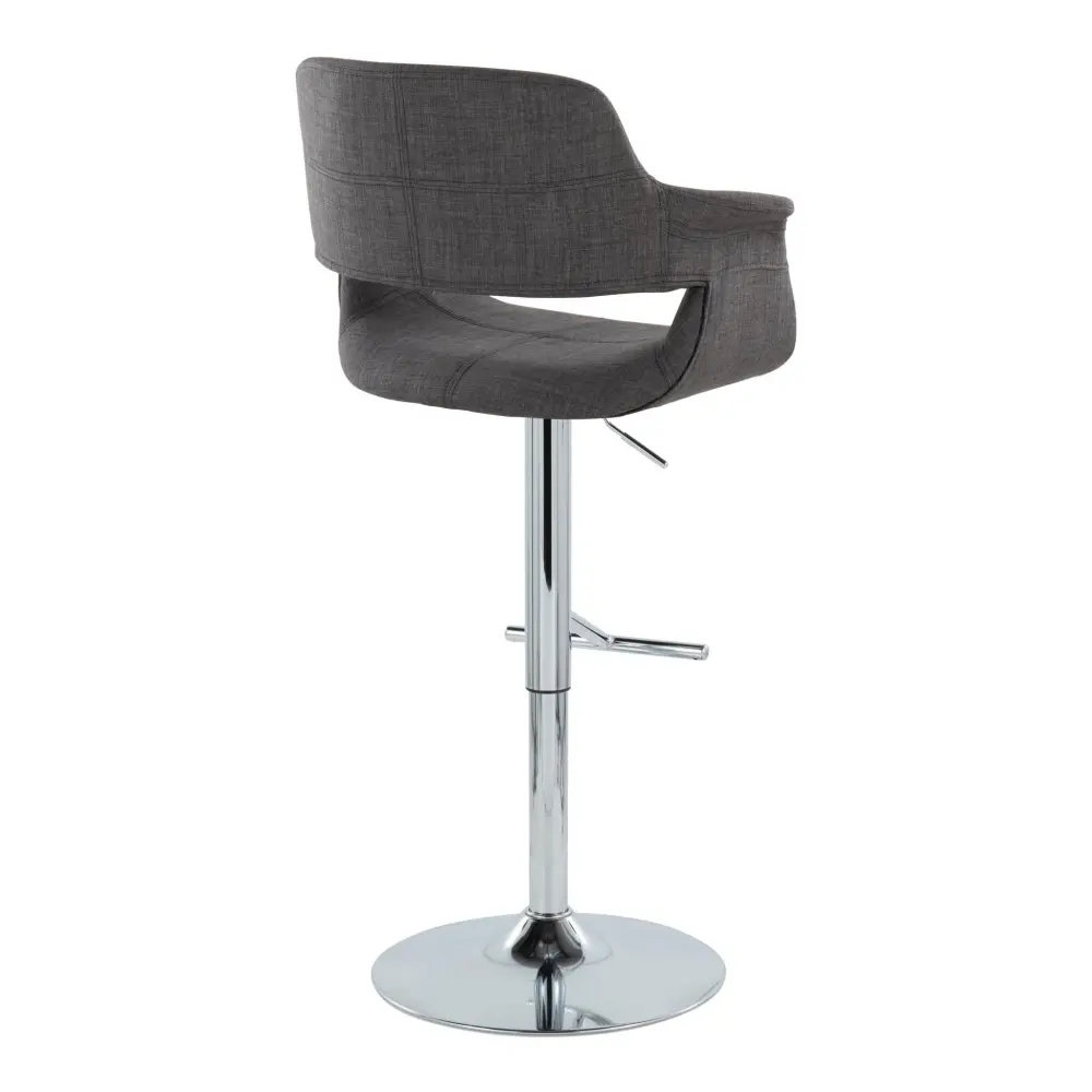 Vintage Flair - Mid Century Modern Adjustable Barstool & Straight T Footrest place 2)