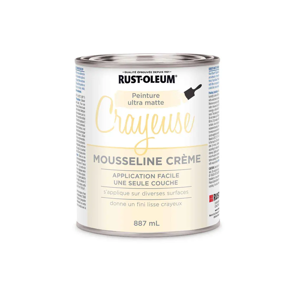 Chalked Ultra Flat Latex Paint Chiffon Cream, 887 ml