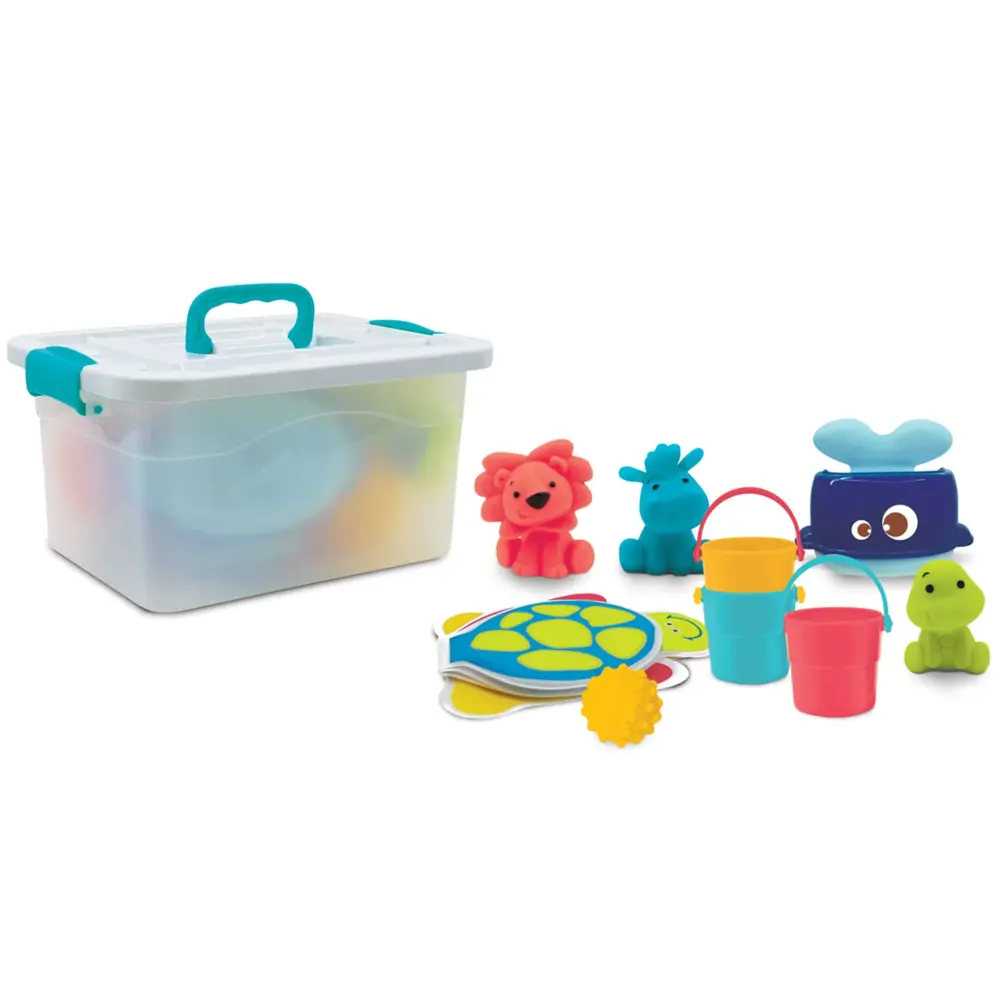 Eco-Friendly Bamboo Bath Toys Kit