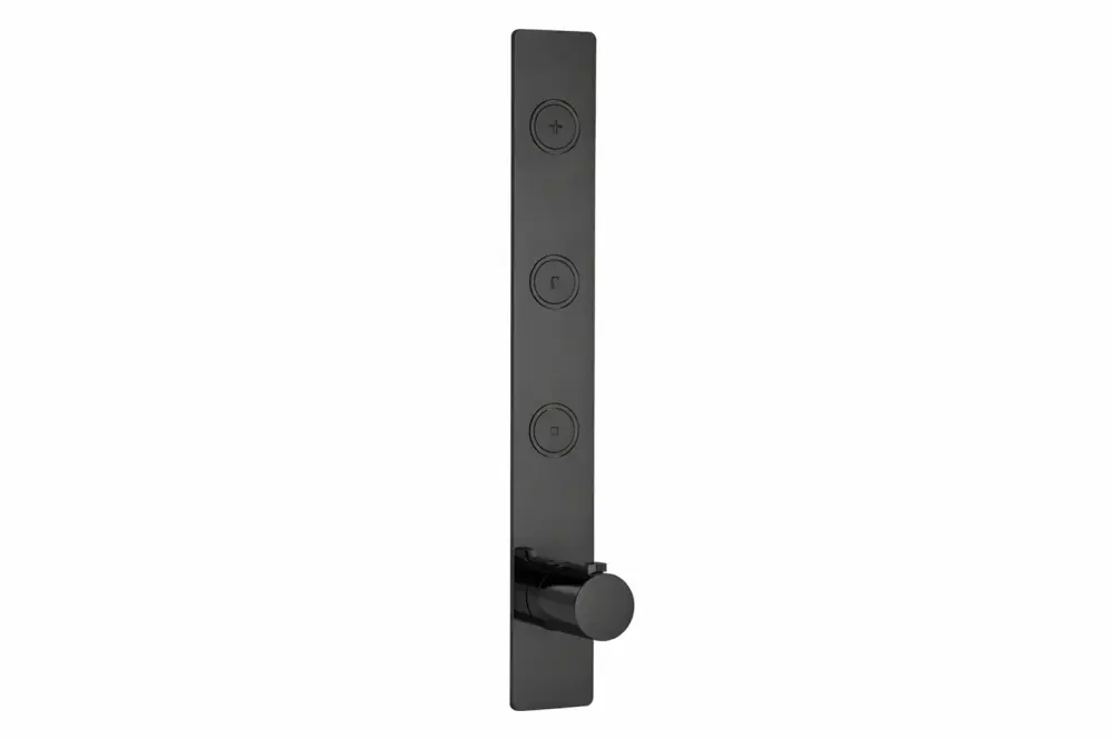 Laghi Universal 3 Outlet Push Button Thermostatic shower - Matt Black