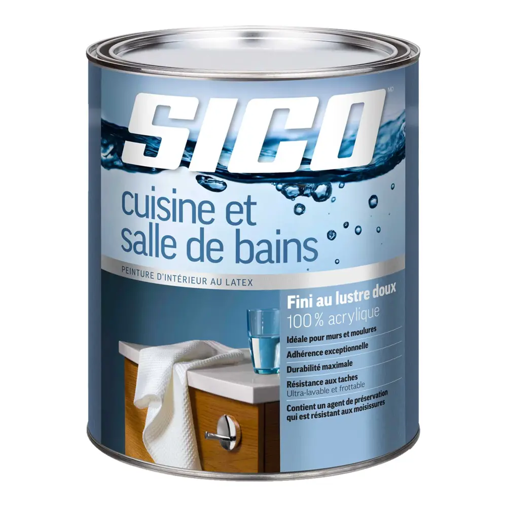 Soft Gloss Kitchen & Bath Paint, Pure White 946 ml