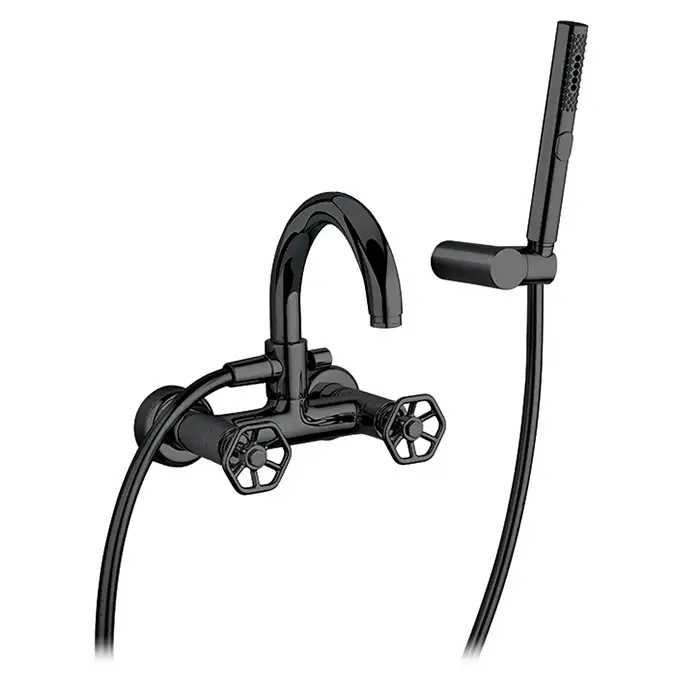 Wall-mounted bath faucet hand shower