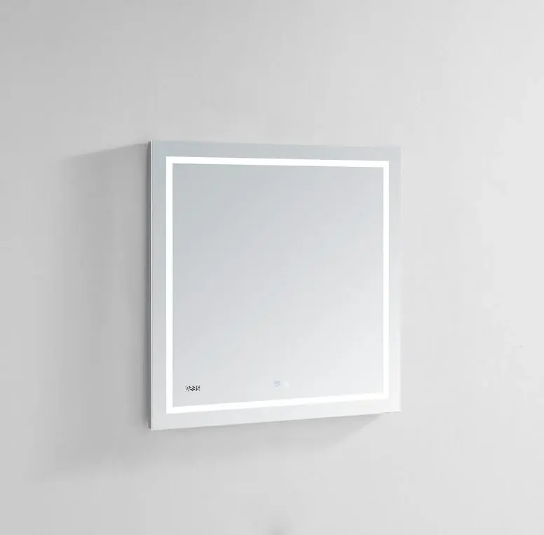 Aquadom Daytona 30x30 LED Lighted Bathroom Mirror Non-Slip Base | 5-Year Warranty