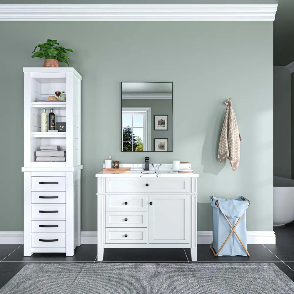 Modern Rectangular Bathroom Mirror Aluminum Frame
