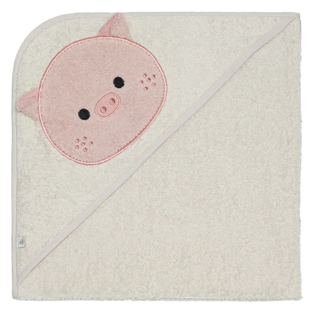 Hooded Towel - Pig | Ultra Soft & Plush