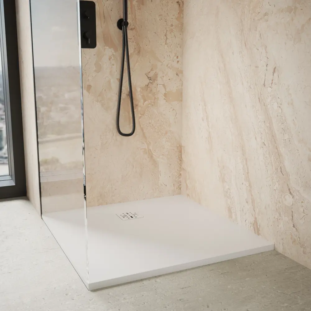 Ardesia Low Profile Stone Square Shower Tray - 900 x 900